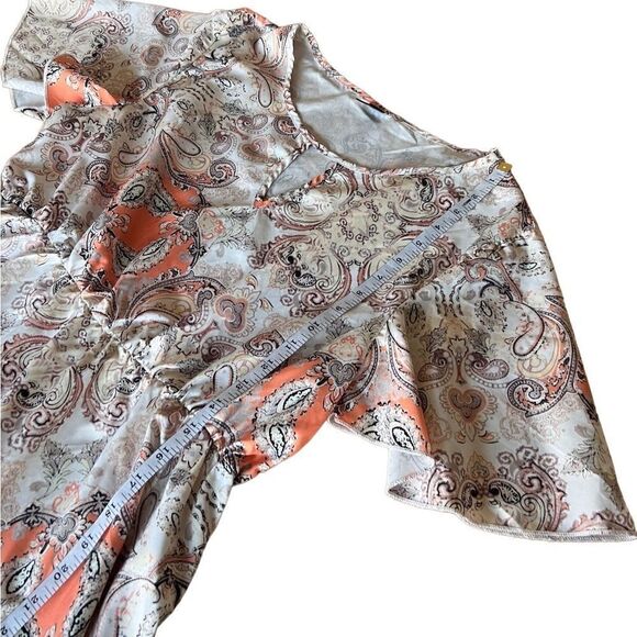 SHEIN paisley summer spring dress orange size XL - Picture 12 of 12